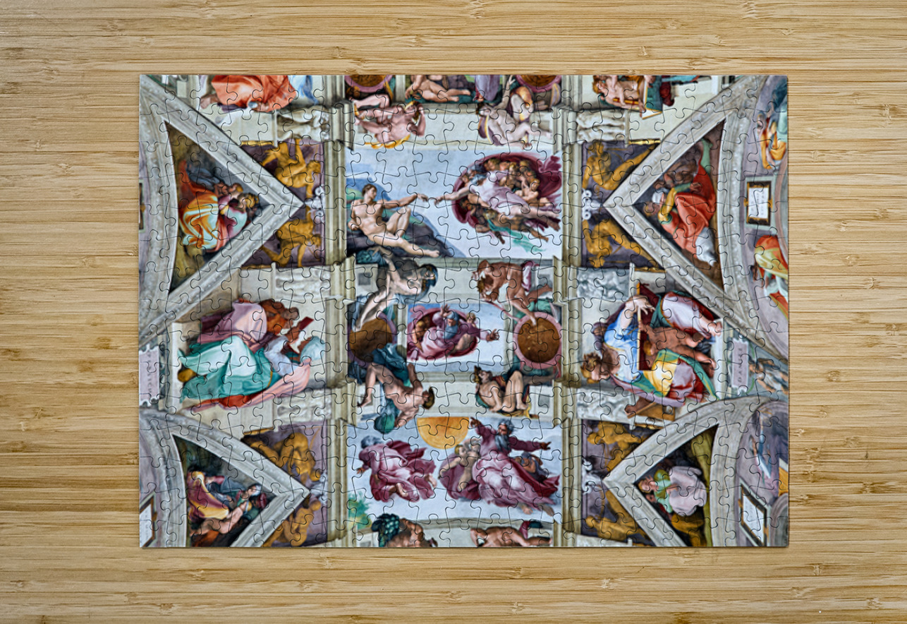 Famous ceiling of Sistine Chapel in Vatican Museums in Rome Marco Brivio Puzzle printing
