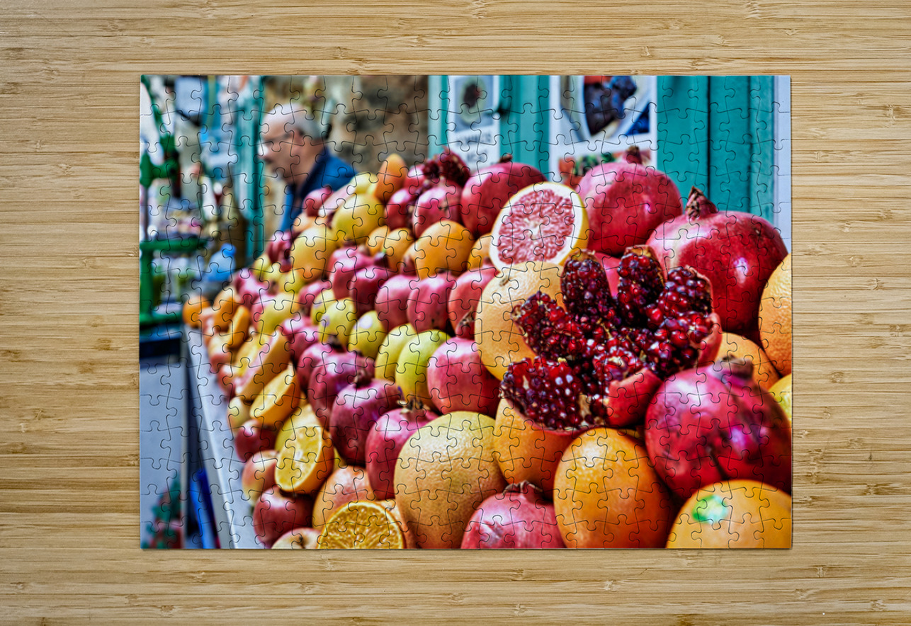 Fresh fruit stall in old city of Jerusalem filled with colorful  Marco Brivio Puzzle printing