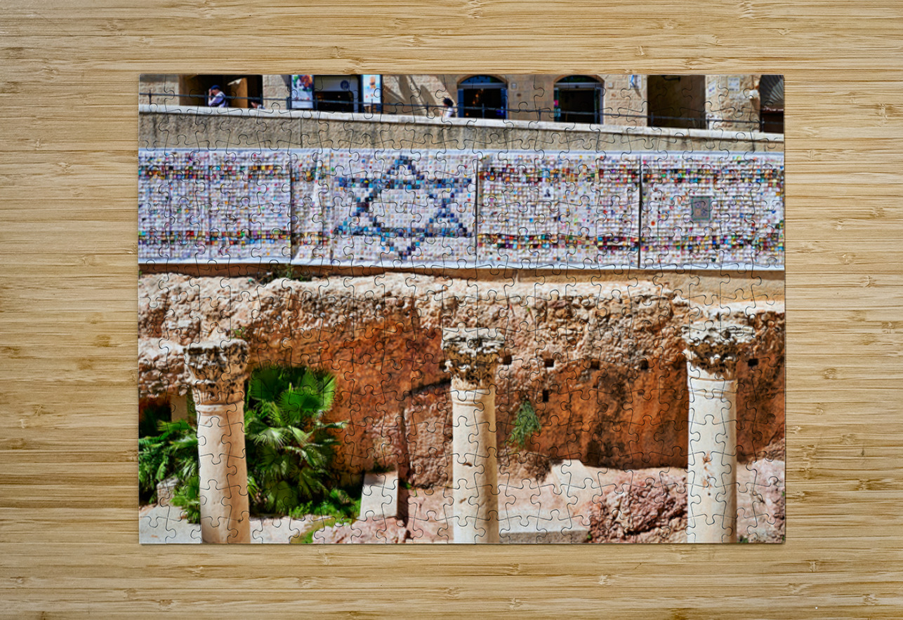 Roman columns in the Jewish quarter of Jerusalem Israel Marco Brivio Puzzle printing