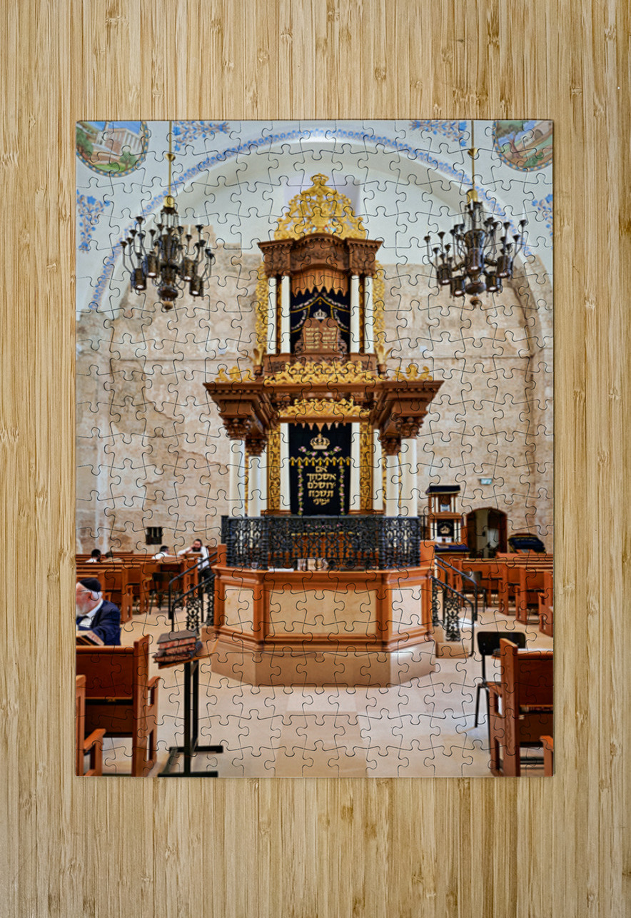 Hurva Synagogue in Jerusalem with visitors and a Torah Ark Marco Brivio Puzzle printing
