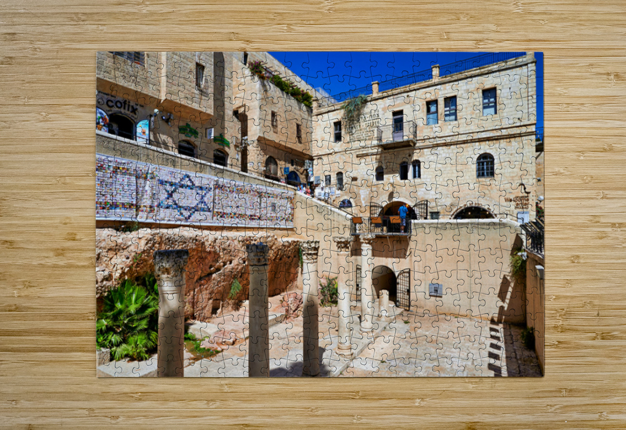 Roman columns in the Jewish quarter of Jerusalem showcase histor Marco Brivio Puzzle printing