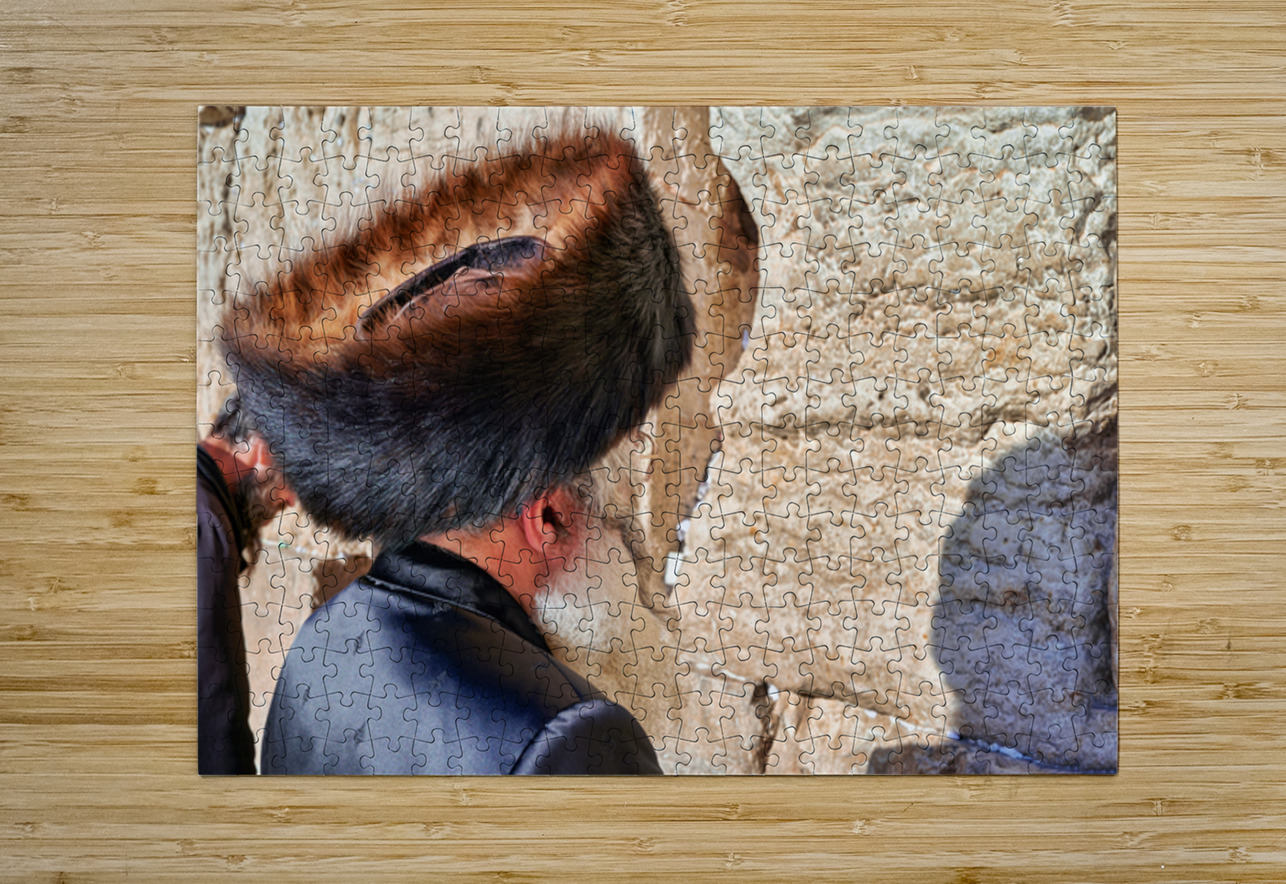 Orthodox Jews praying at the Wailing Wall in Jerusalem Israel Marco Brivio Puzzle printing