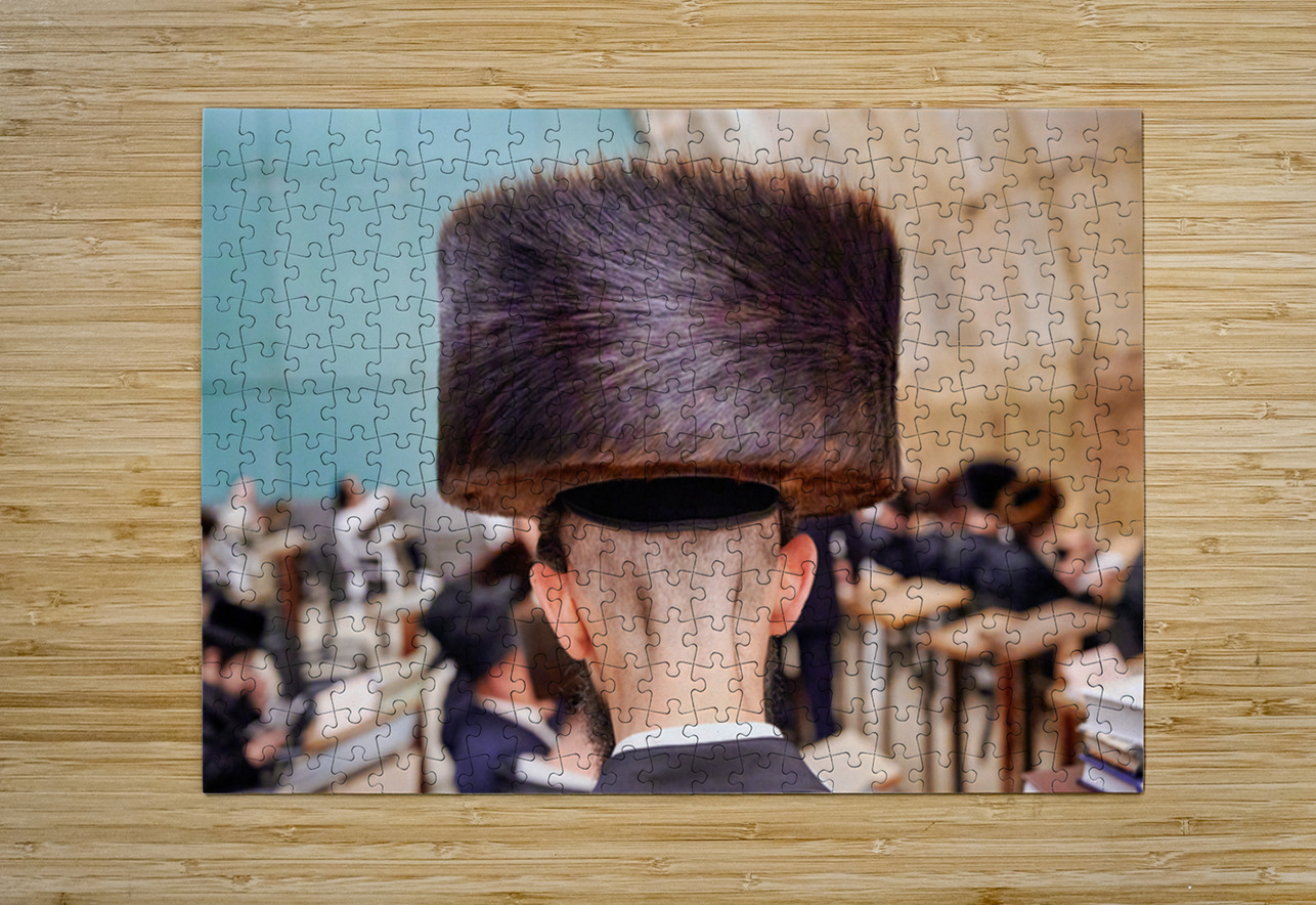 Jewish men study in Jerusalem at the Western Wall Marco Brivio Puzzle printing