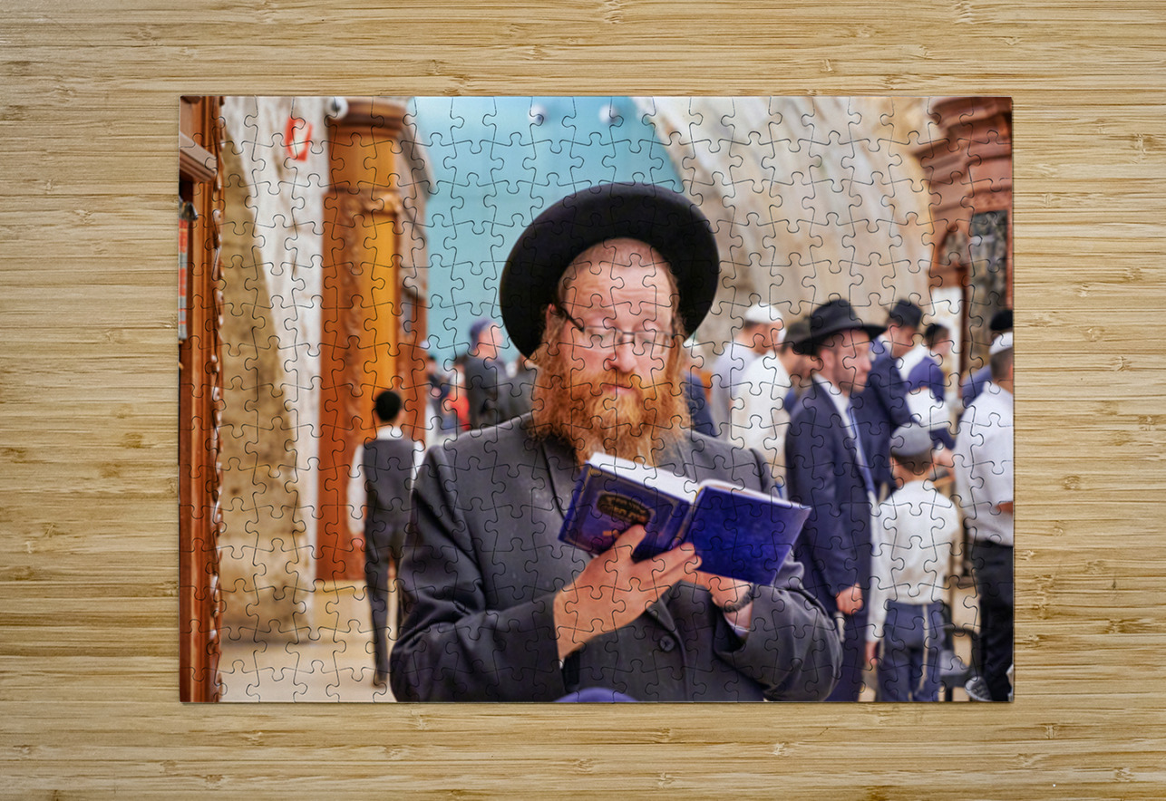 Orthodox Jews pray at the Western Wall in Jerusalem Marco Brivio Puzzle printing