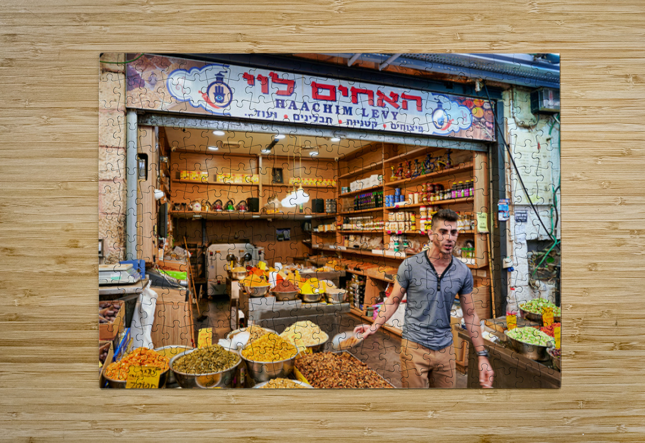 Spice vendor at Mahane Yehuda Market in Jerusalem Israel Marco Brivio Puzzle printing