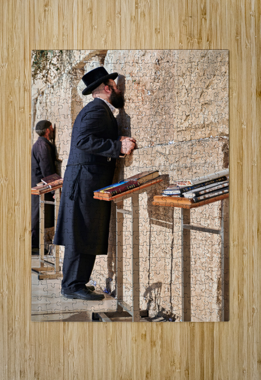 Prayers at the western wall in jerusalem Marco Brivio Puzzle printing