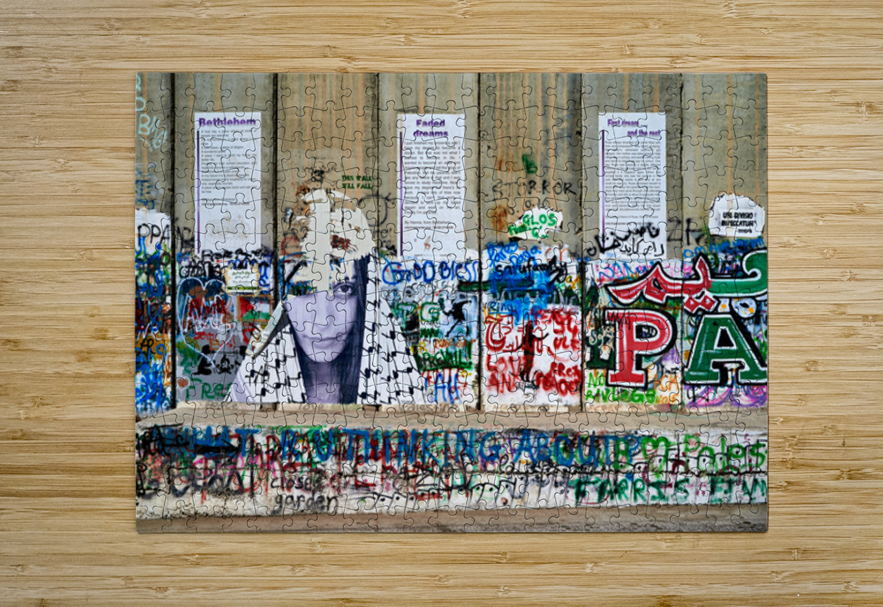 View of the separation wall in Bethlehem with graffiti and art Marco Brivio Puzzle printing