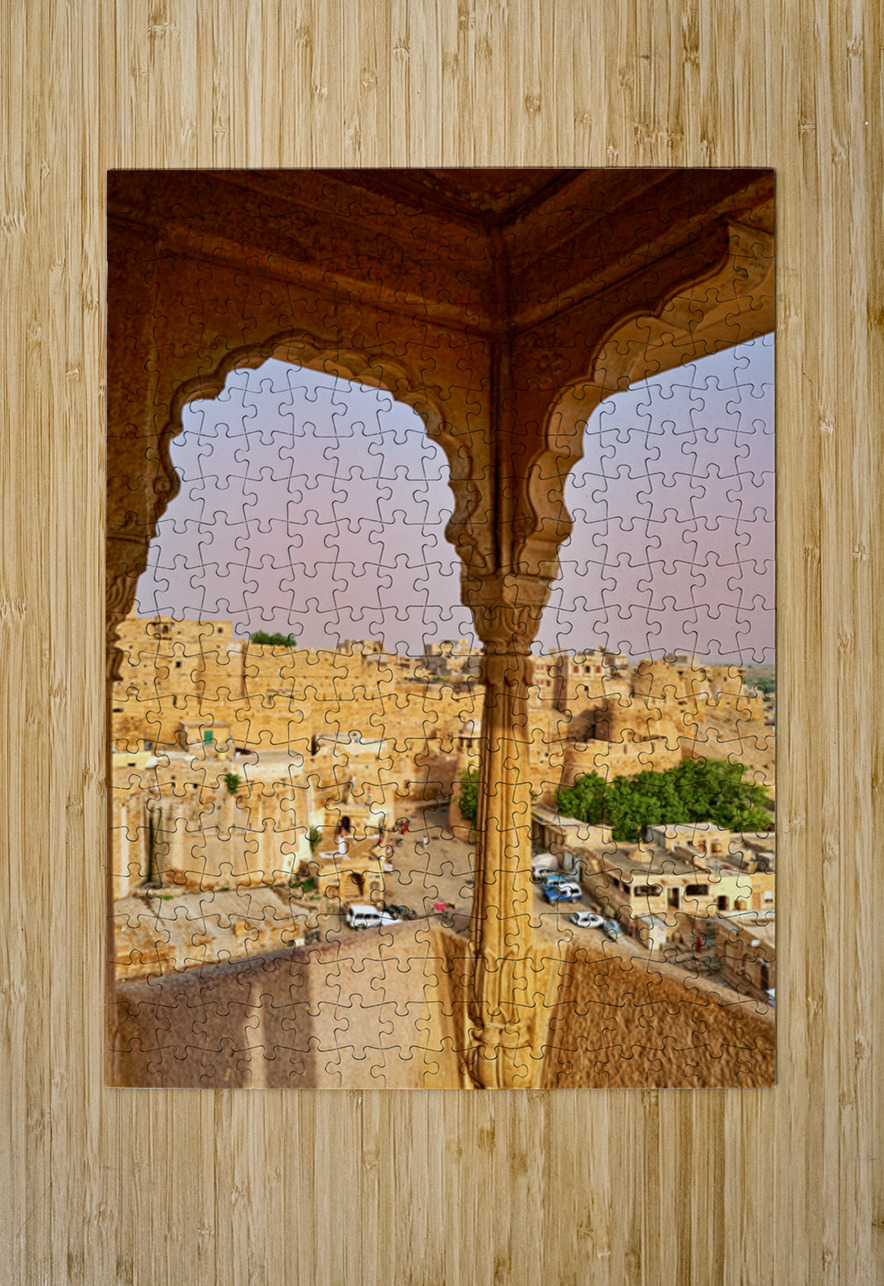 Walls of Jaisalmer glow at sunset in Rajasthan India Marco Brivio Puzzle printing
