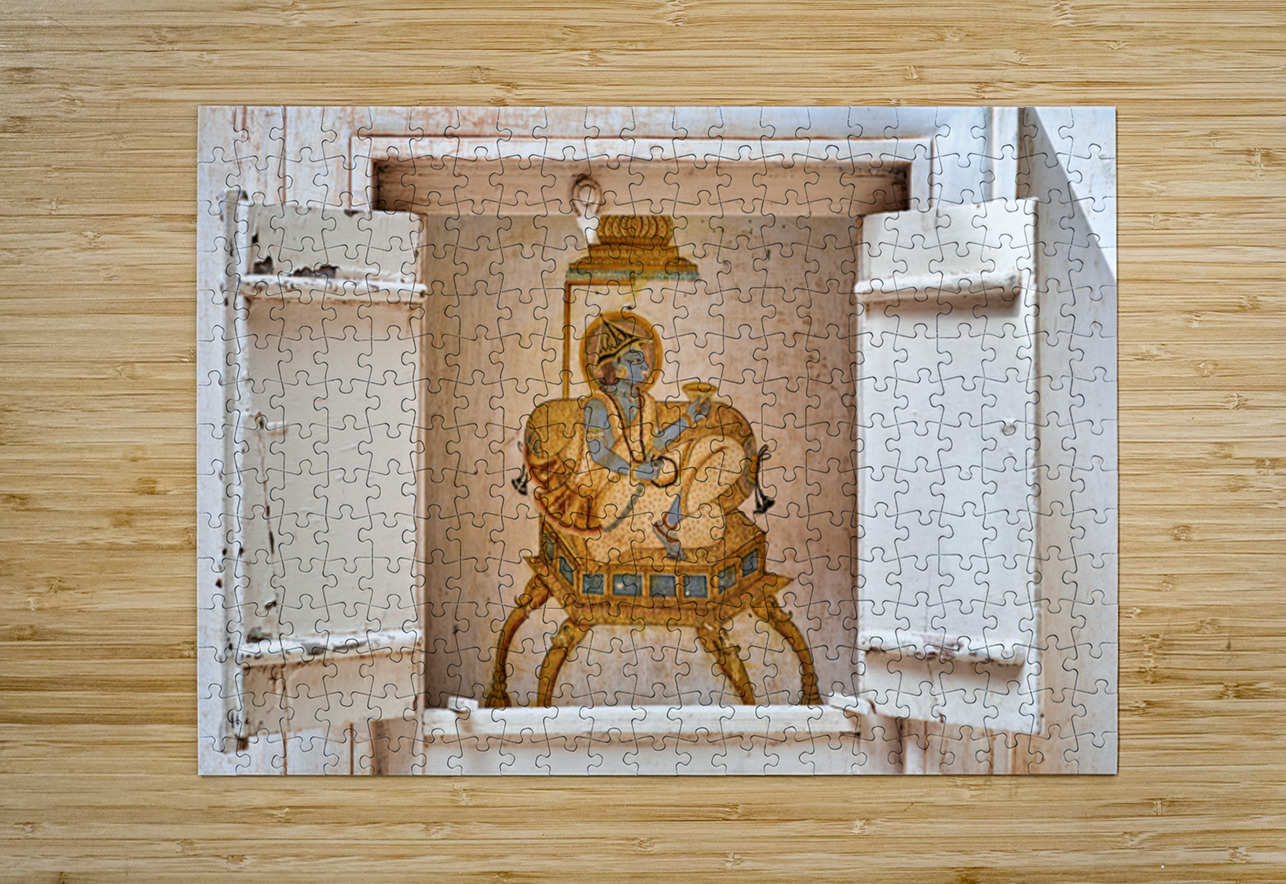 Artwork of a seated figure in Mehrangarh Fort Jodhpur Rajastha Marco Brivio Puzzle printing