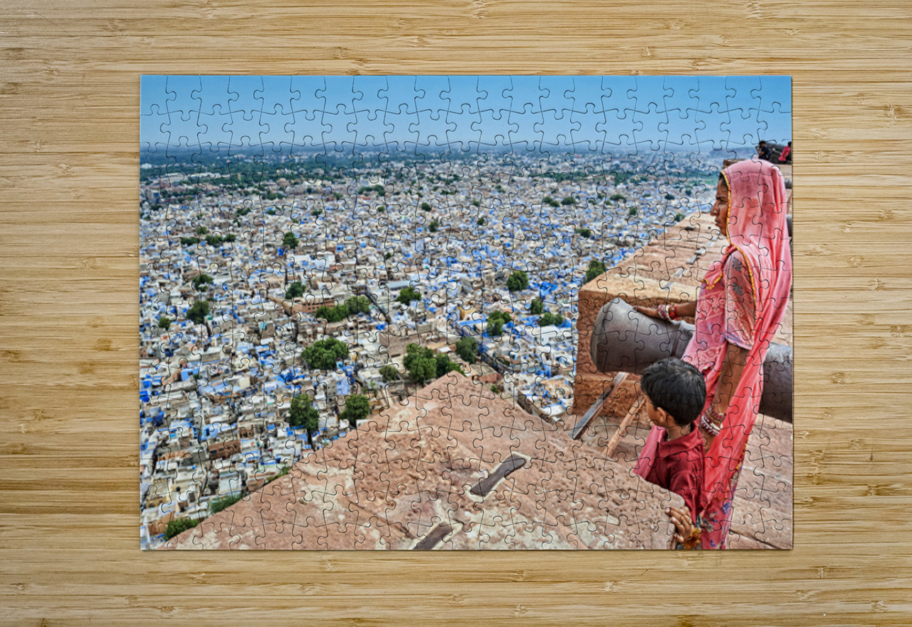 View of the blue city of Jodhpur from a high point Marco Brivio Puzzle printing