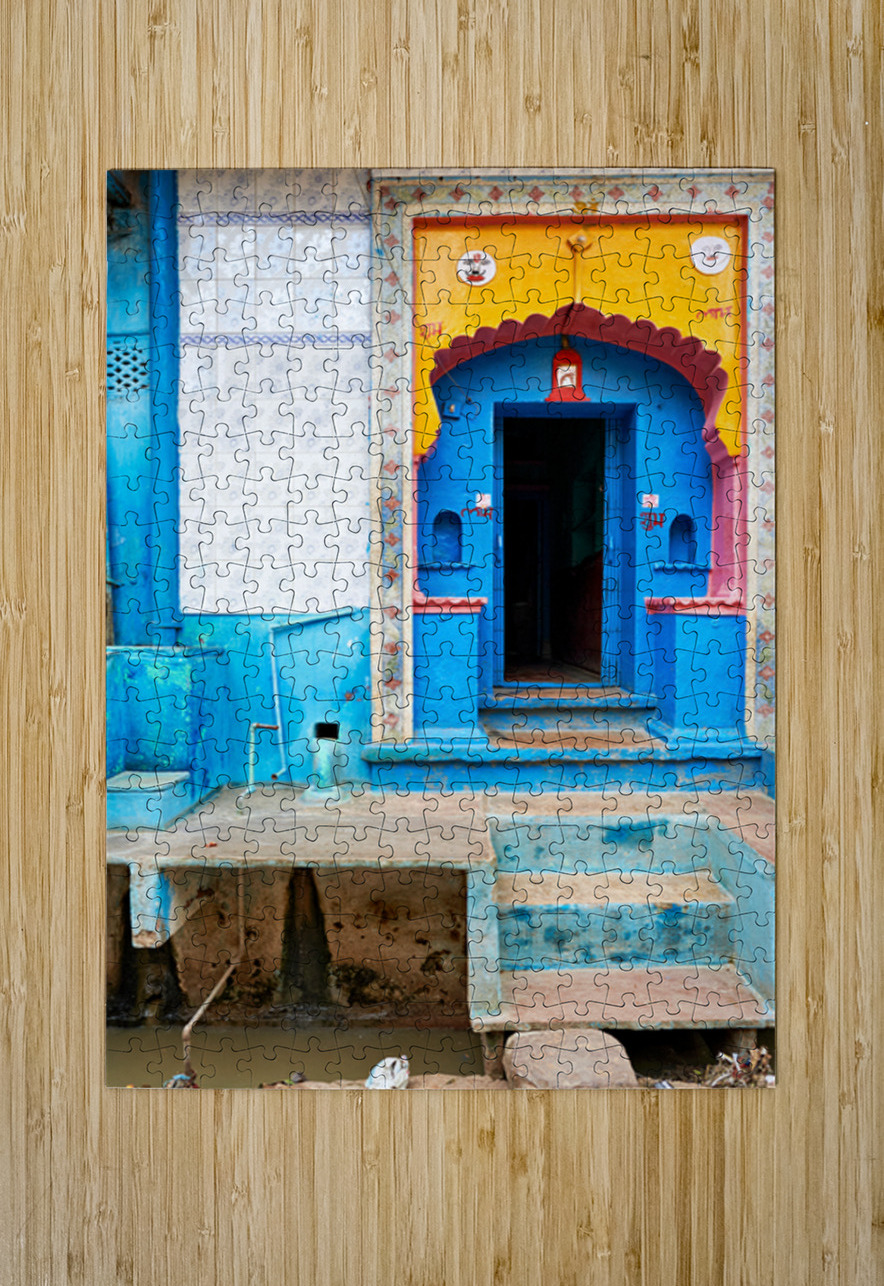 Decorated painted house in Bundi Rajasthan attracts attention Marco Brivio Puzzle printing