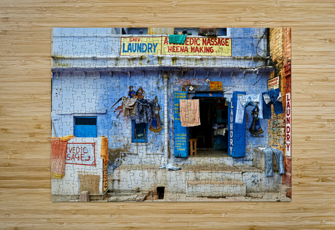 Bundi house showcasing local businesses and laundry Marco Brivio Puzzle printing