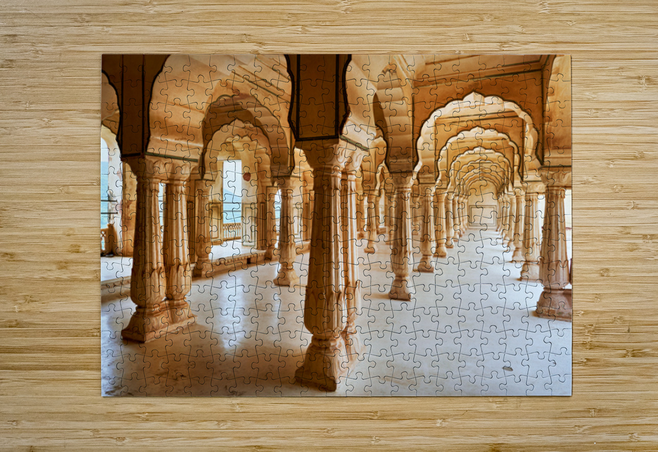 Exploring the architecture of Amber Palace in Rajasthan India Marco Brivio Puzzle printing
