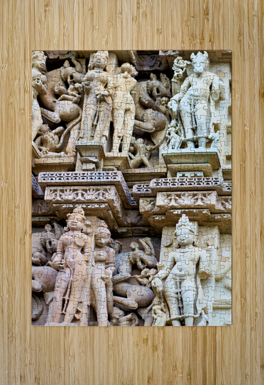 Hindu temples of Khajuraho in Madhya Pradesh show intricate carv Marco Brivio Puzzle printing