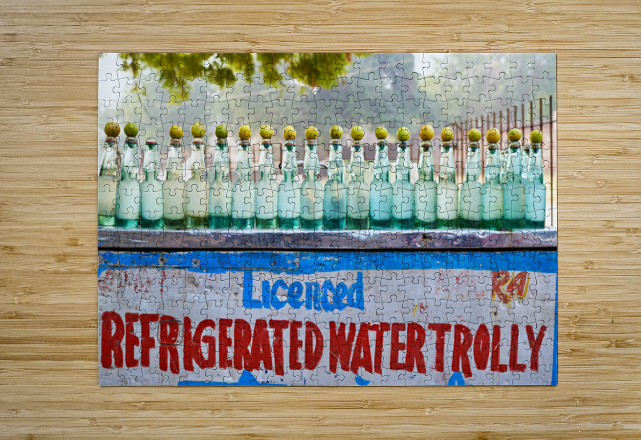 Selling refrigerated water bottles in Delhi India Marco Brivio Puzzle printing
