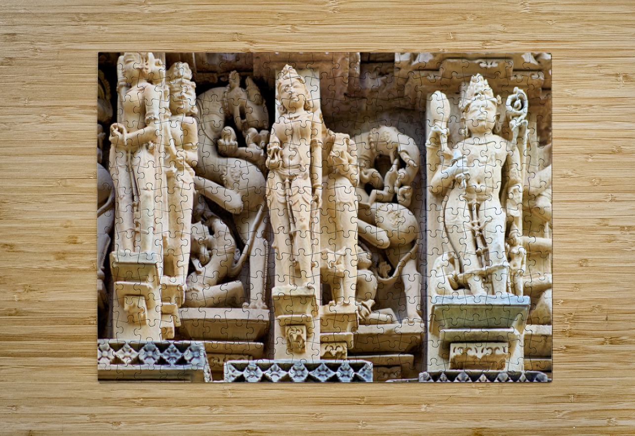 Hindu temples in Khajuraho show ancient art and carvings Marco Brivio Puzzle printing