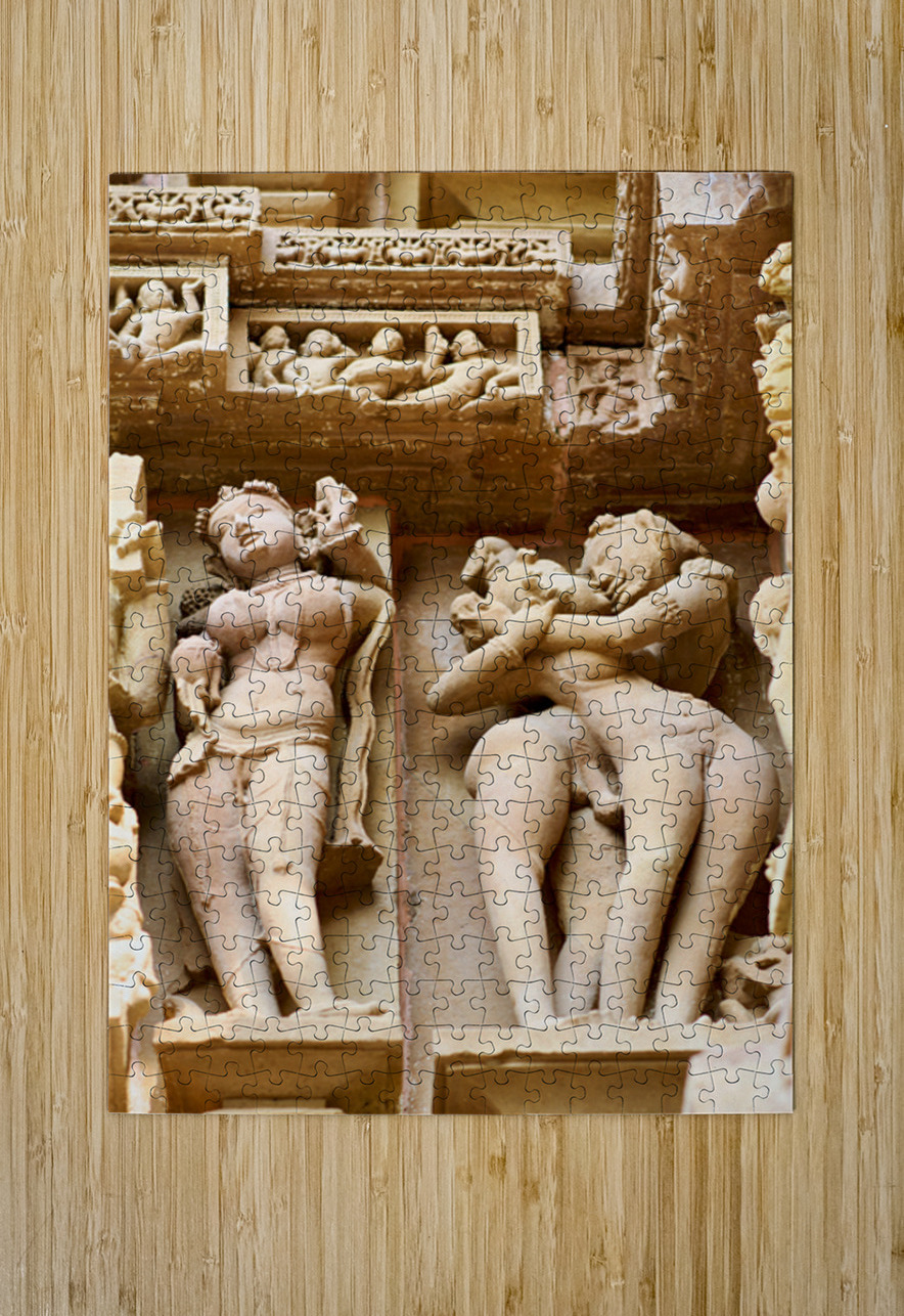 Exploring Hindu erotic art in Khajuraho temples in Madhya Prades Marco Brivio Puzzle printing