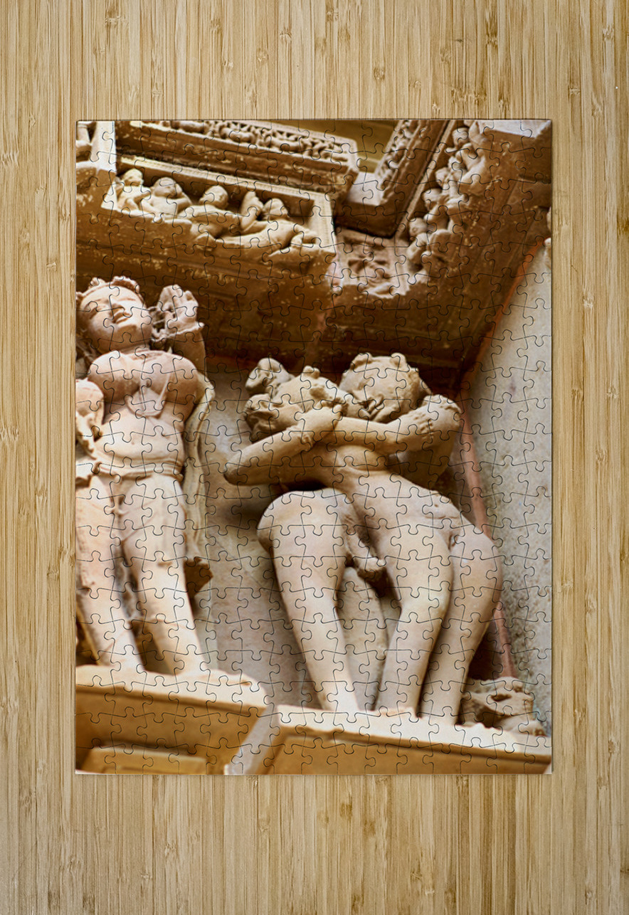 Hindu temples in Khajuraho display intricate erotic carvings Marco Brivio Puzzle printing