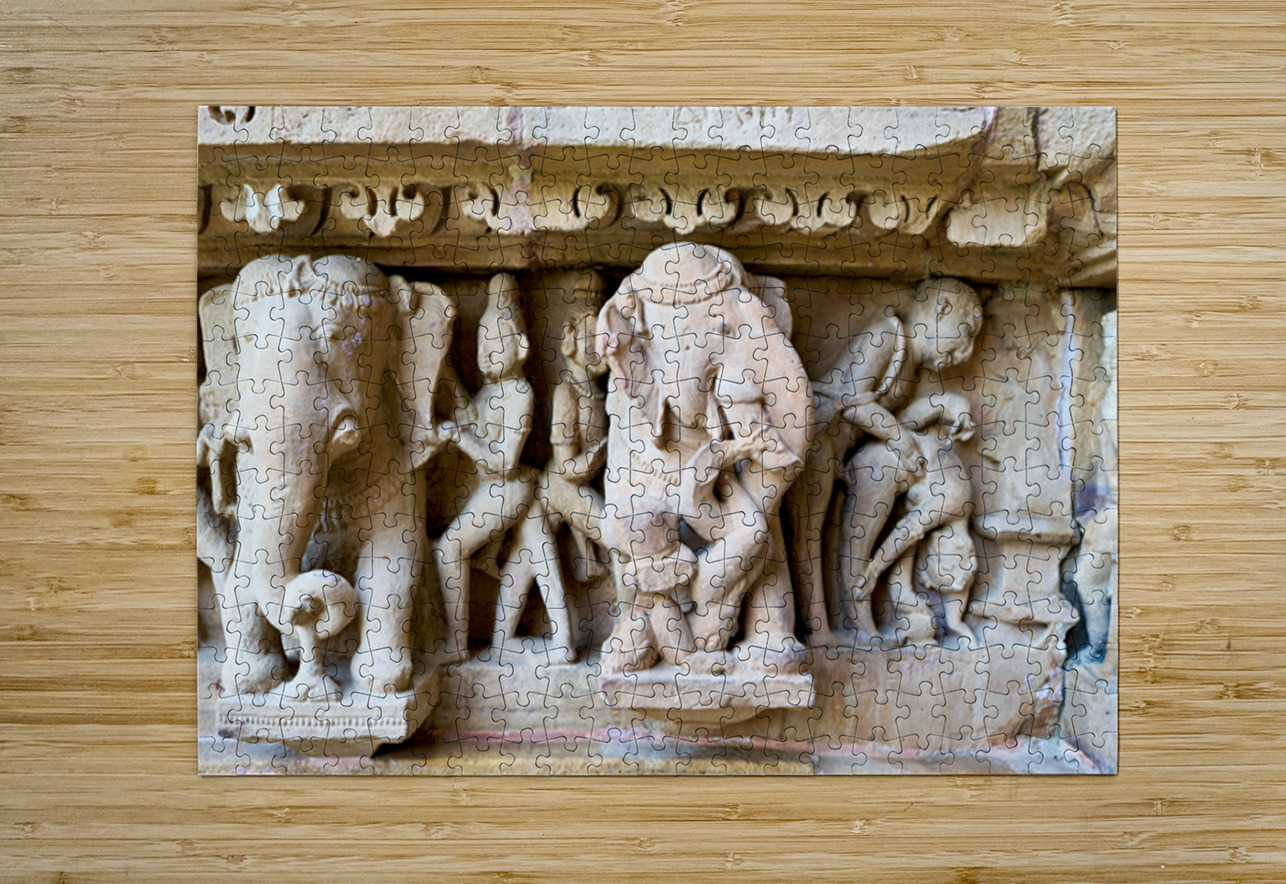 Hindu temples of Khajuraho in Madhya Pradesh showcase carvings Marco Brivio Puzzle printing