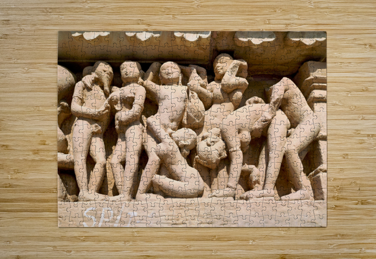 Discovering the intricate carvings at Khajuraho temples Marco Brivio Puzzle printing