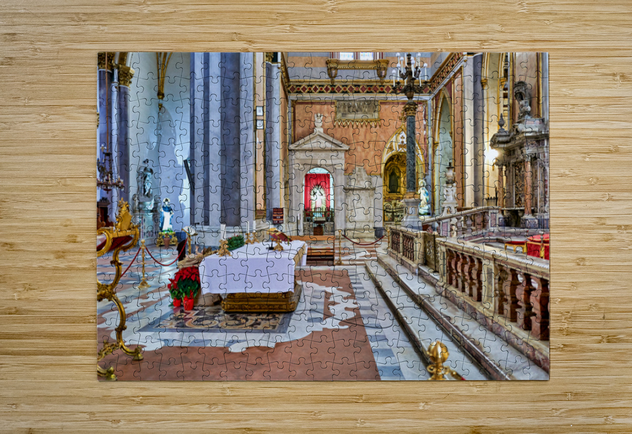 Visit to San Domenico Maggiore church in Naples Campania Italy Marco Brivio Puzzle printing
