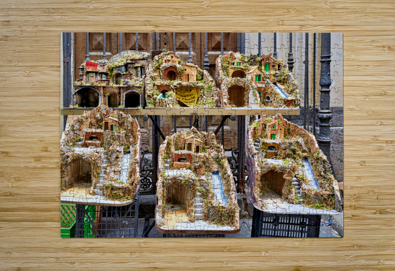 Handmade Christmas nativity scenes in Naples artisan workshop Marco Brivio Puzzle printing