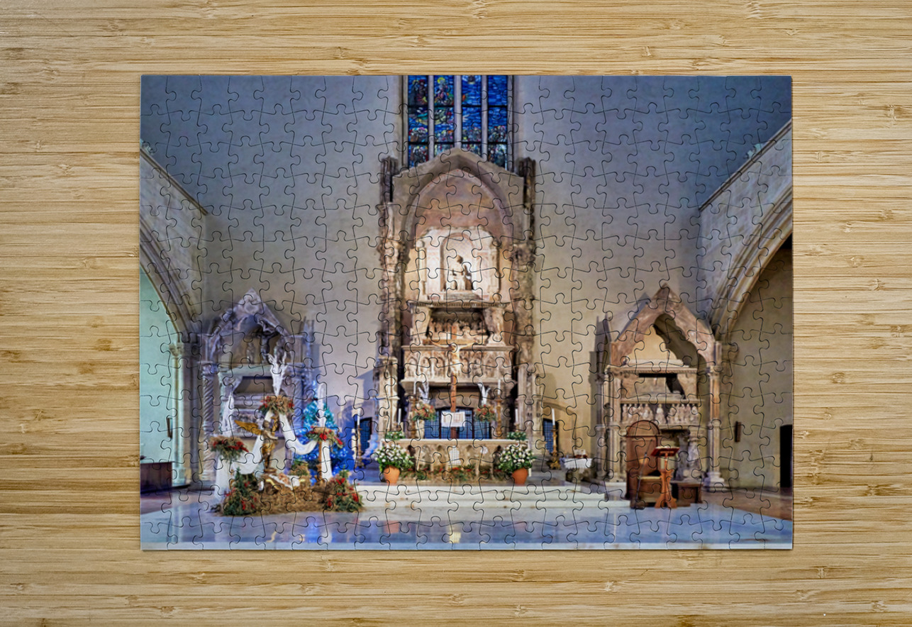 Santa Chiara Basilica Church altar in Naples Campania Italy Marco Brivio Puzzle printing