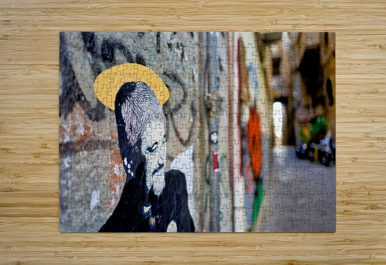 Mural of pino daniele in via tribunali naples campania italy Marco Brivio Puzzle printing