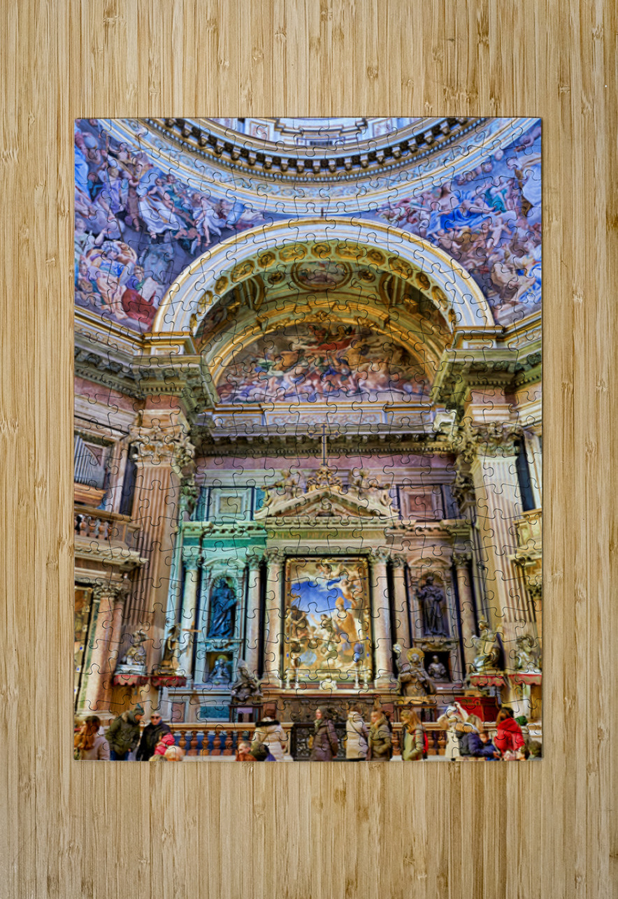 Visitors explore Naples Cathedral in Campania Italy Marco Brivio Puzzle printing