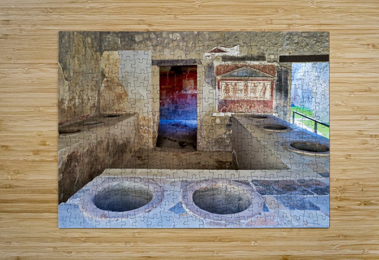 History of ancient Roman city of Pompeii in Naples Campania Ital Marco Brivio Puzzle printing
