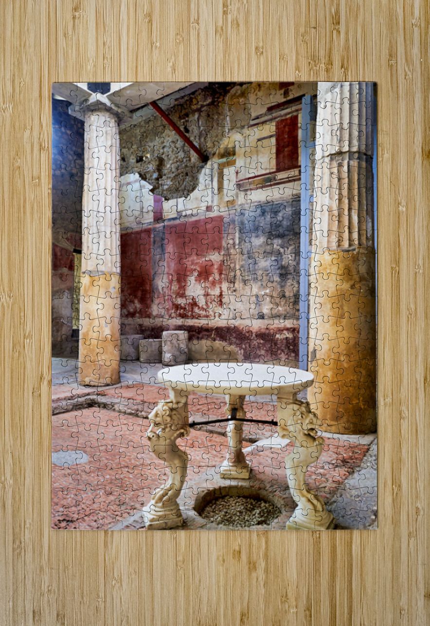 Explore ancient Roman life in Pompeii ruins of Naples Campania I Marco Brivio Puzzle printing