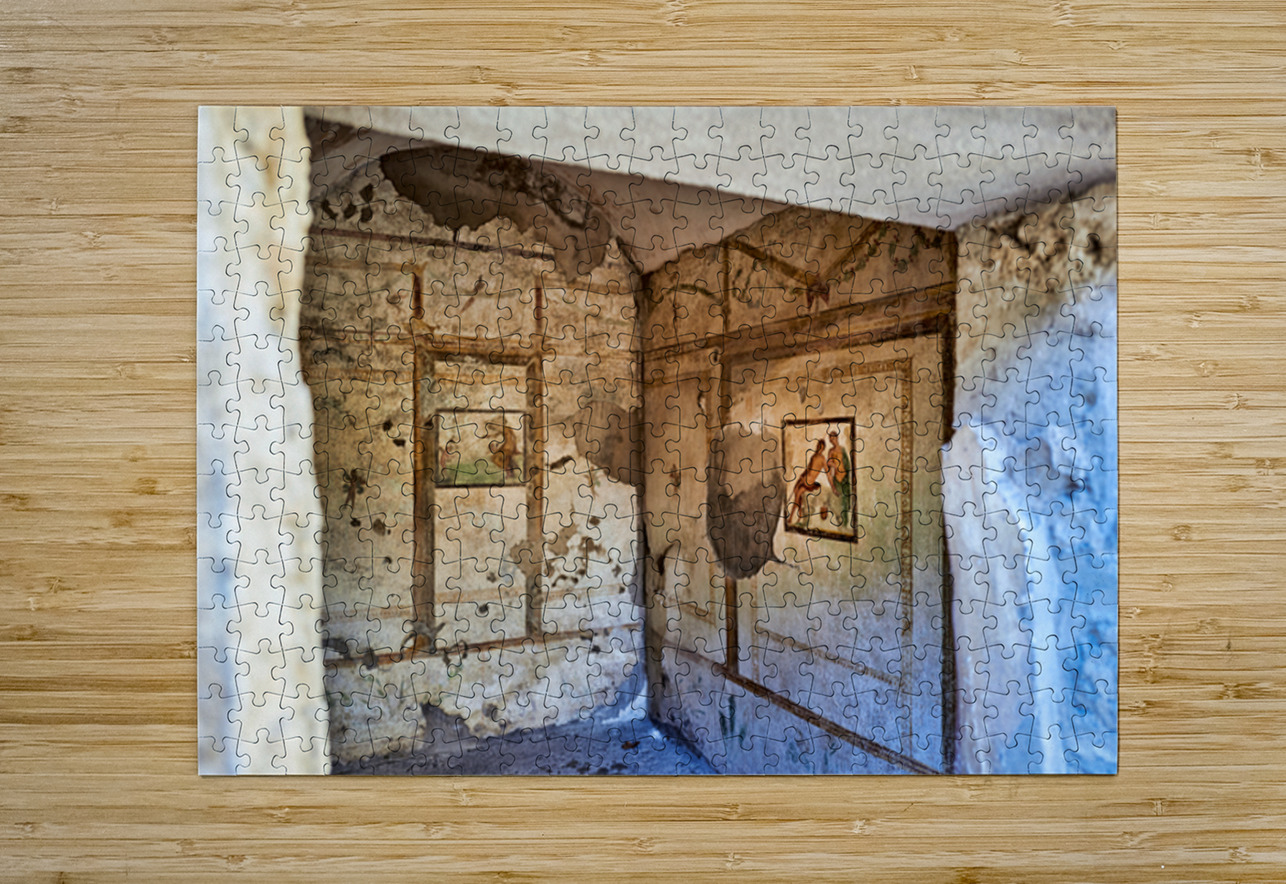 Exploring ancient wall paintings in Pompeii Naples in Italy Marco Brivio Puzzle printing
