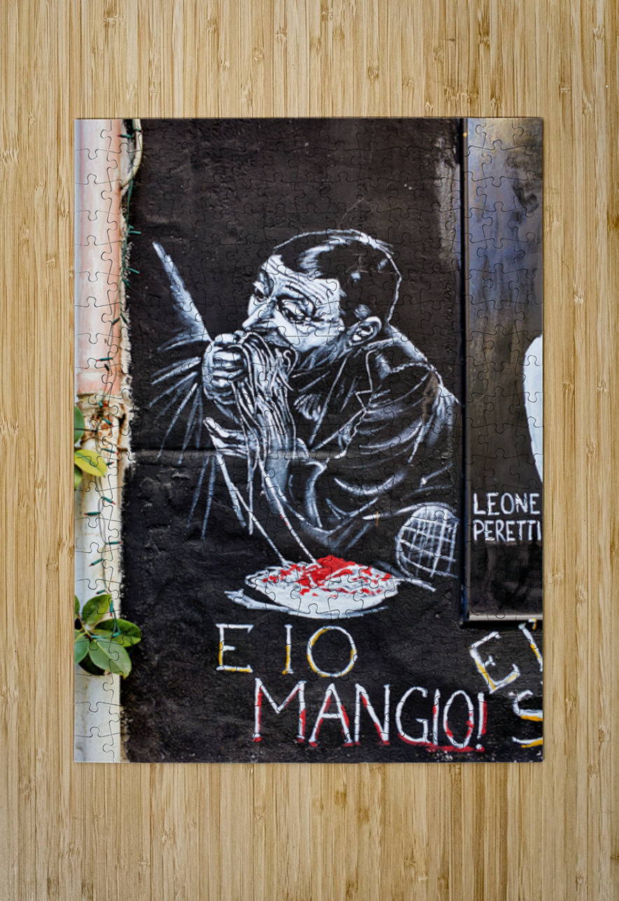 Graffiti of Neapolitan actor Toto in Quartieri Spagnoli Naples Marco Brivio Puzzle printing