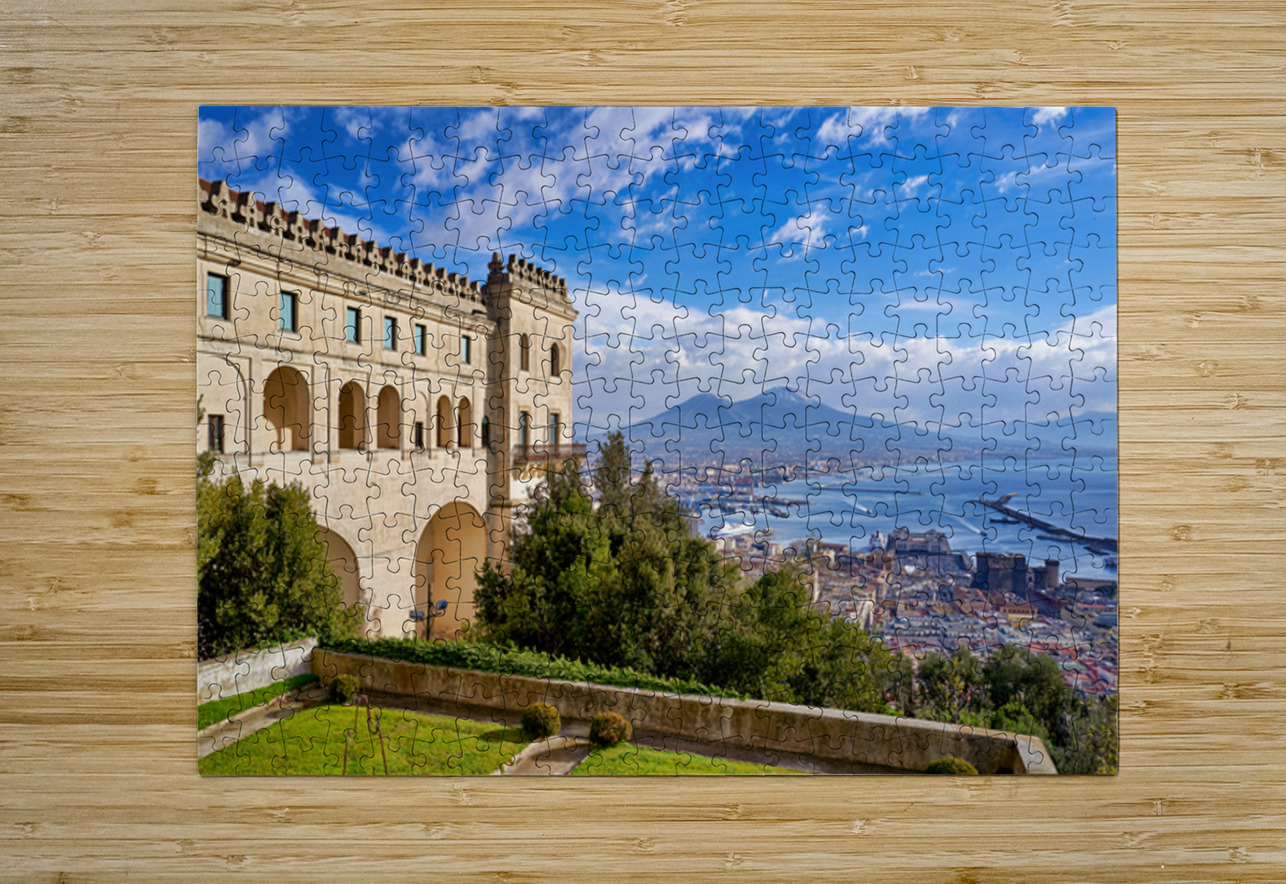 View of Naples and Mount Vesuvius from high ground in Campania Marco Brivio Puzzle printing