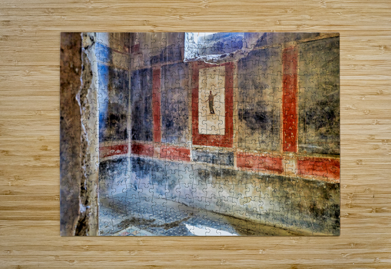 Exploring ancient wall paintings in Pompeii in Naples Campania I Marco Brivio Puzzle printing