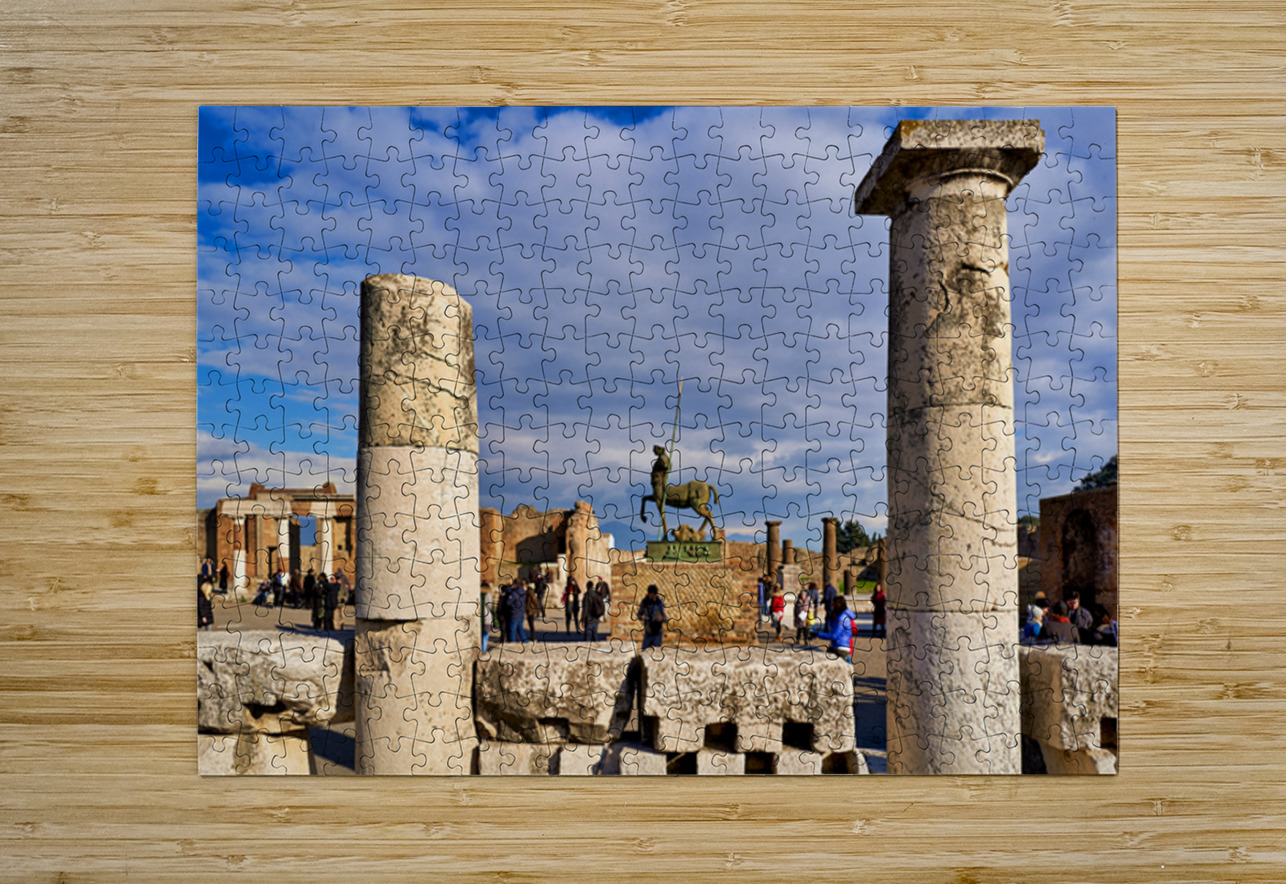Visitors explore Pompeii ruins in Naples Campania Italy Marco Brivio Puzzle printing