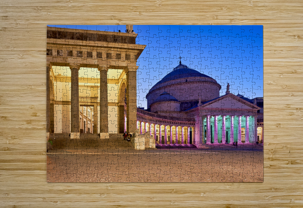 Sunset at Basilica di San Francesco di Paola Naples Marco Brivio Puzzle printing