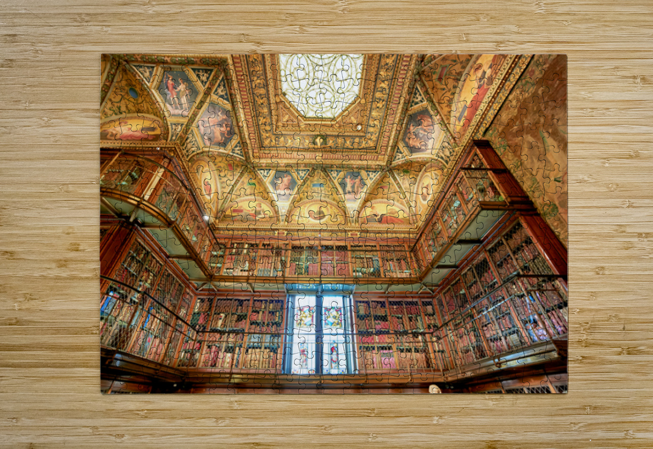 Visitors explore the Morgan Library and Museum in Manhattan New Marco Brivio Puzzle printing