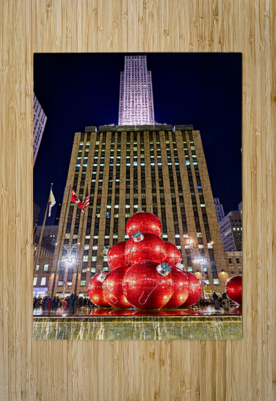 Christmas decorations in Manhattan at Rockefeller Center during  Marco Brivio Puzzle printing