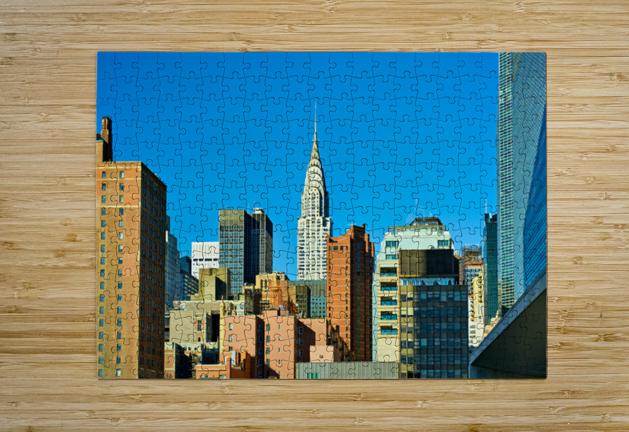 Chrysler Building stands tall among Manhattan buildings in New Y Marco Brivio Puzzle printing