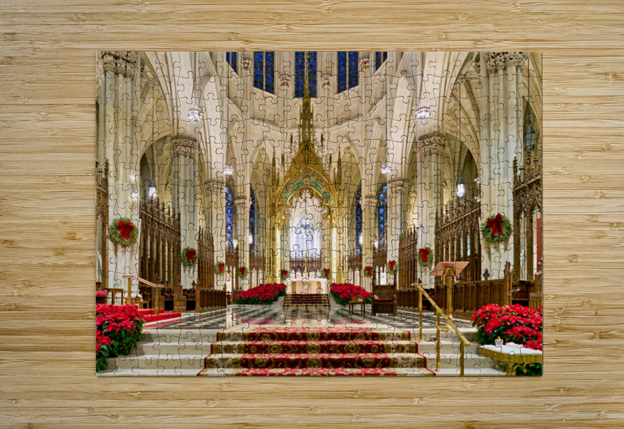 St. Patricks Cathedral interior in Manhattan during holiday sea Marco Brivio Puzzle printing
