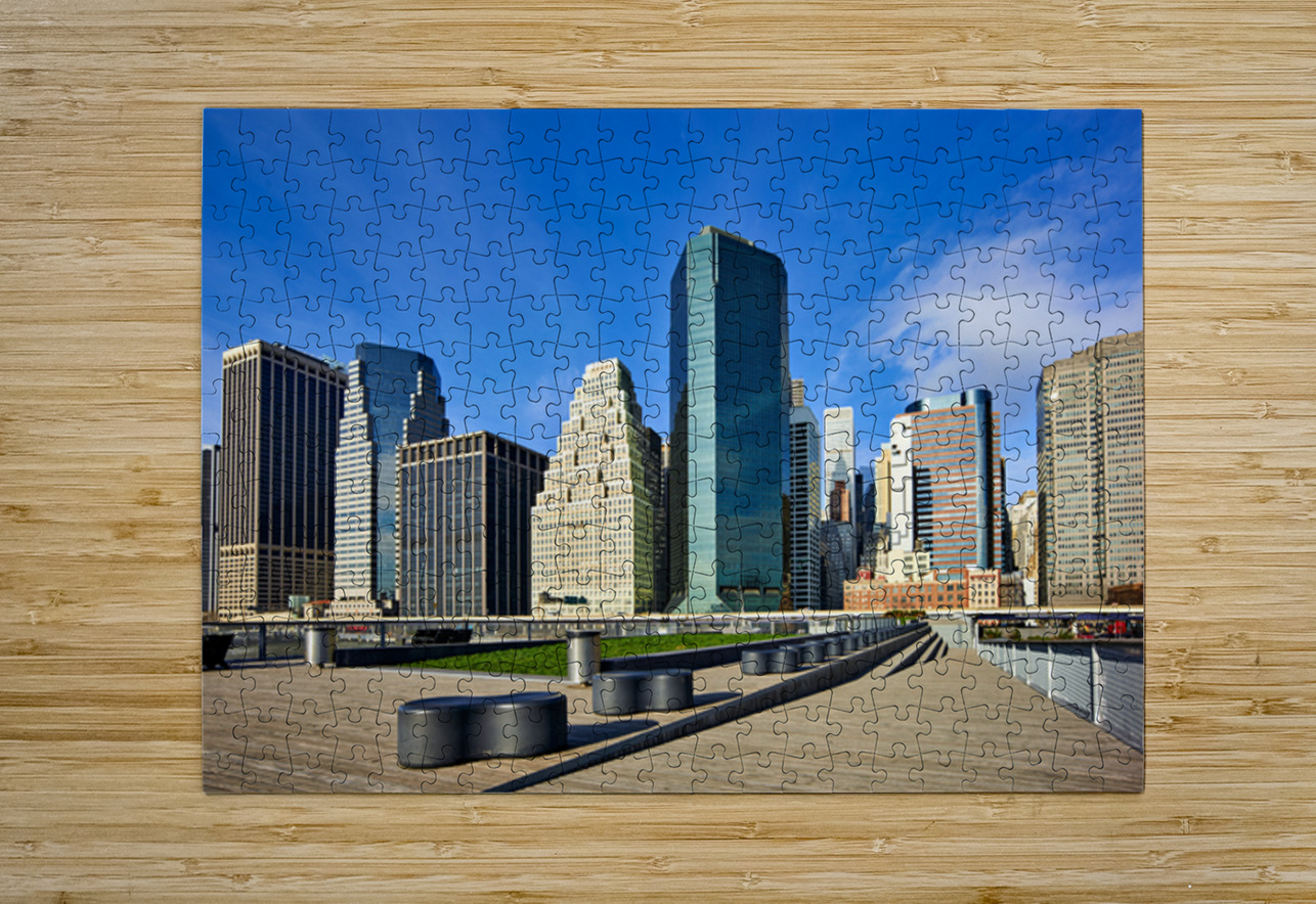 Manhattan skyline view with skyscrapers and waterfront area Marco Brivio Puzzle printing