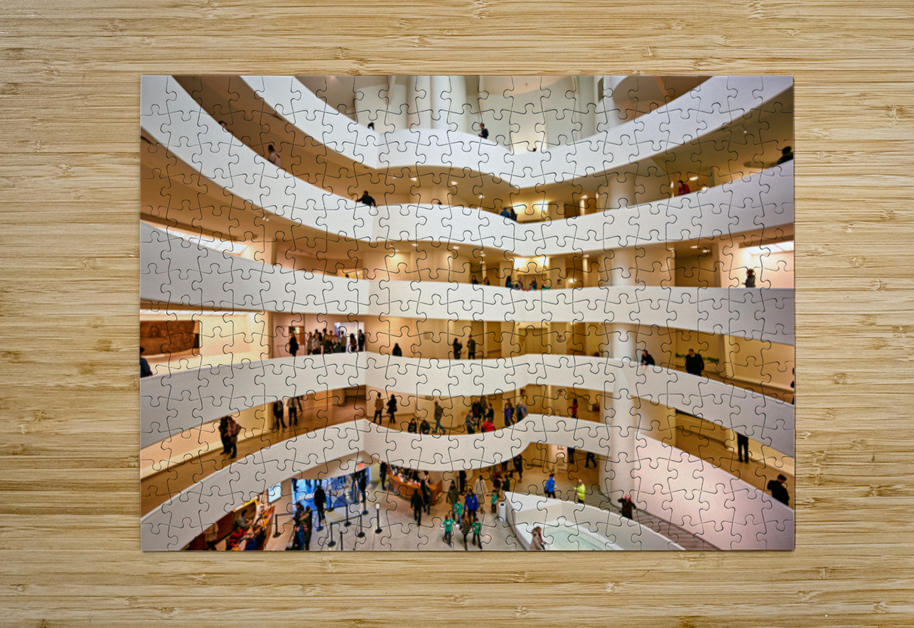 People walk and observe art in the Solomon R Marco Brivio Puzzle printing