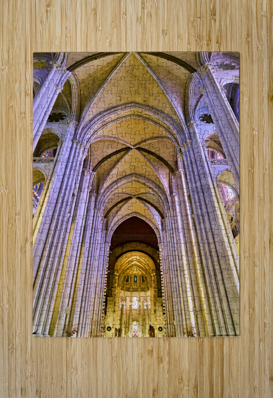 Manhattan cathedral interior showing arches and altar area Marco Brivio Puzzle printing