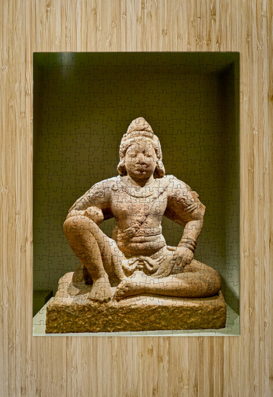 Sculpture of a seated figure in the Asian Art Gallery in Manhatt Marco Brivio Puzzle printing