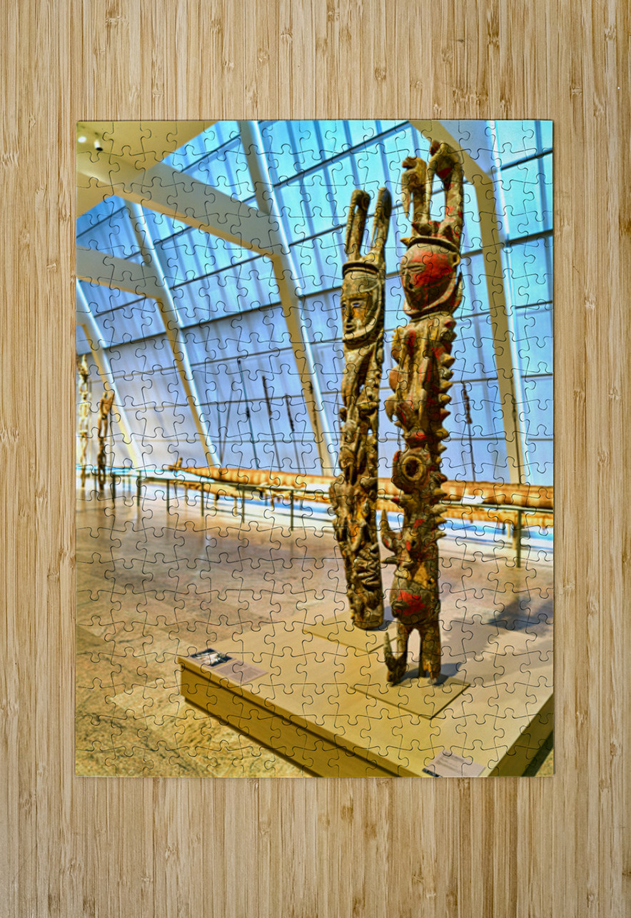 Oceanic Art display in Metropolitan Museum of Art with figures Marco Brivio Puzzle printing
