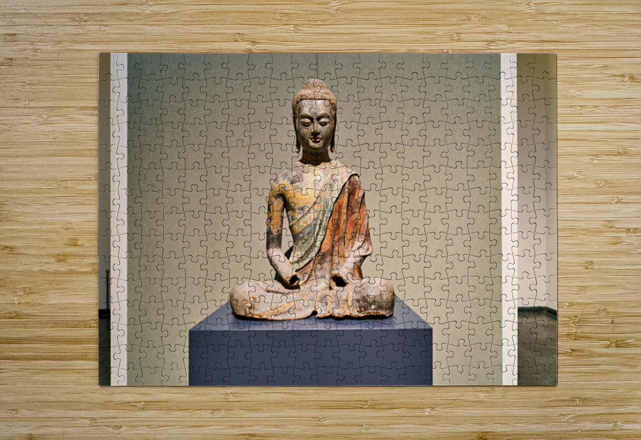 Buddha statue at the Mets Asian art gallery Marco Brivio Puzzle printing