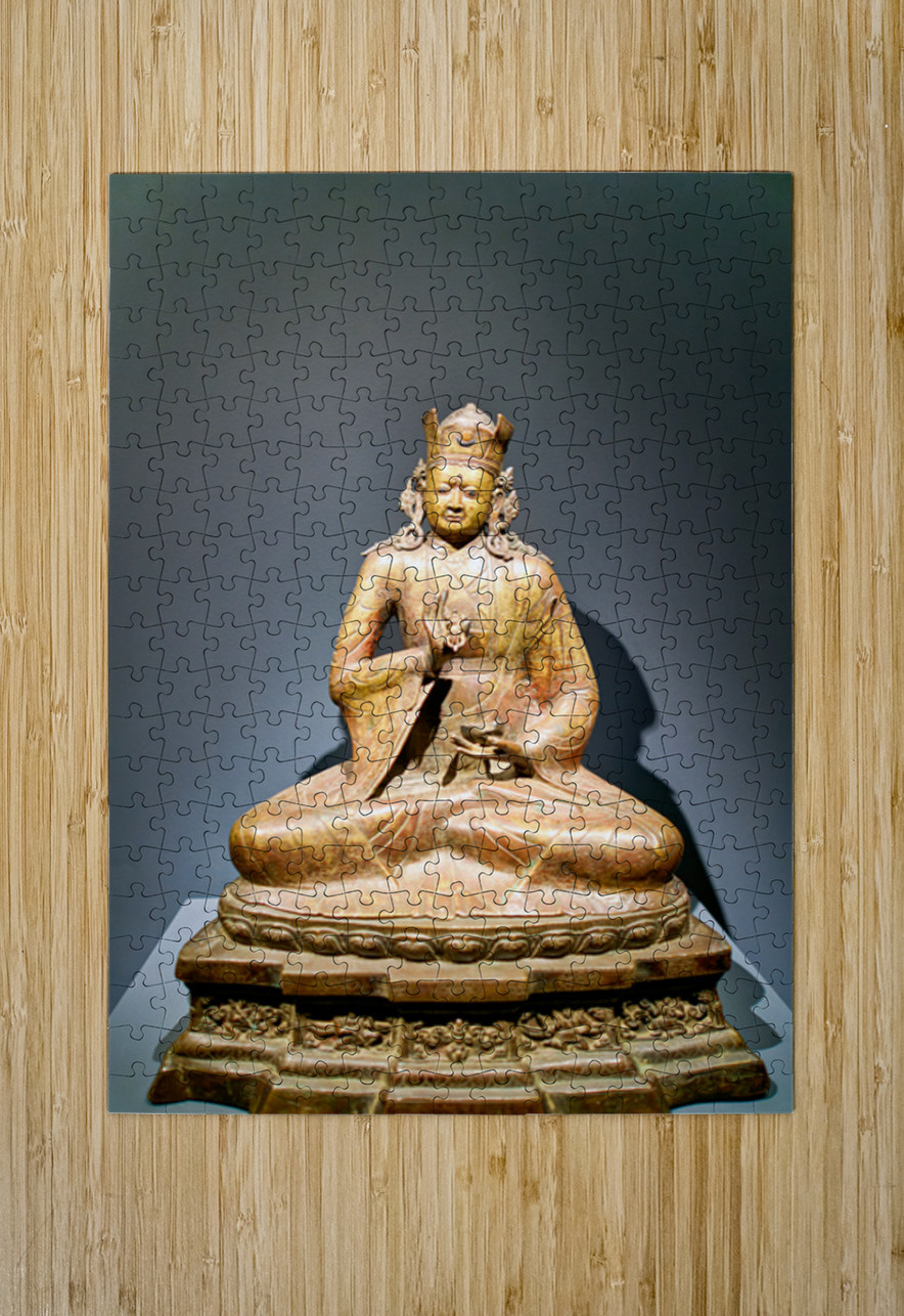 Sculpture of seated figure in Asian Art Gallery at Metropolitan  Marco Brivio Puzzle printing