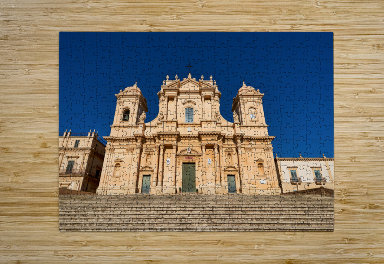 Noto Cathedral stands tall in Sicily under a clear blue sky Marco Brivio Puzzle printing