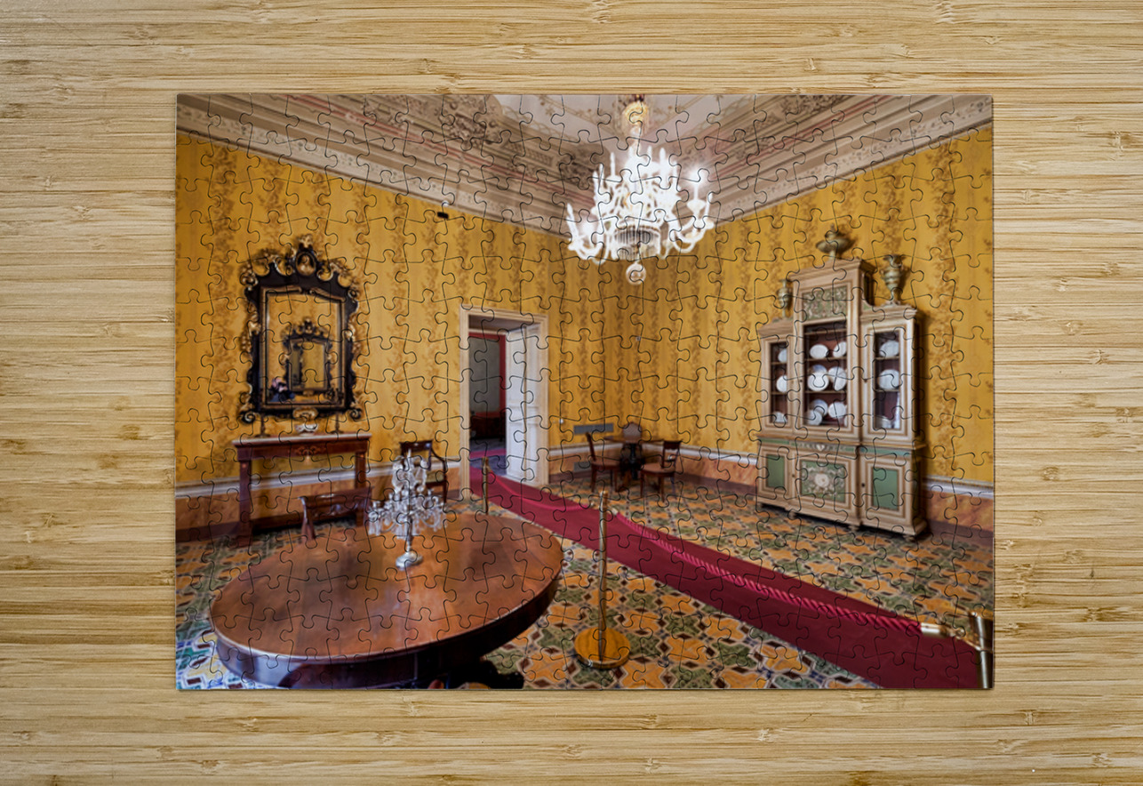 Visitors see the interior of Palazzo Nicolaci in Noto Sicily I Marco Brivio Puzzle printing